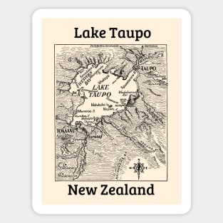 Lake Taupo Map Sticker